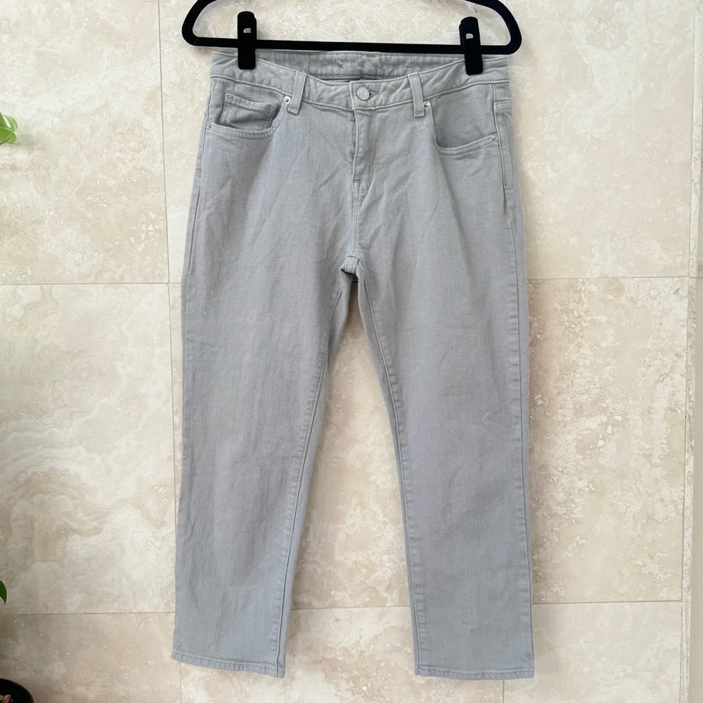 Michael Kors Light Gray Capri Jeans Size 4 Mid Rise Cropped Denim